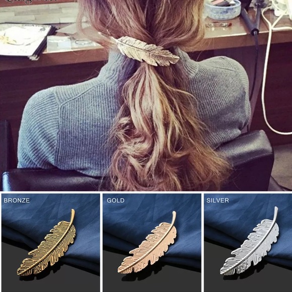 3” Feather Hair Clip - Picture 2 of 5